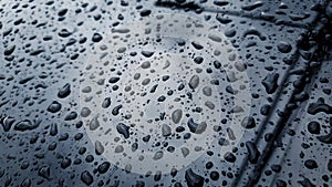 Rain drop on the glass mirror wall