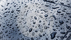 Rain drop on the glass mirror wall