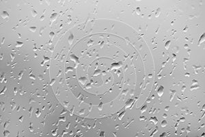 Rain drop on gray background