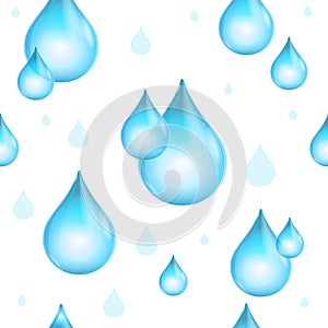 Rain Drop Seamless Pattern Background. Vector