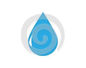 Rain drop / water drop droplet vector icon for drink, water, rain