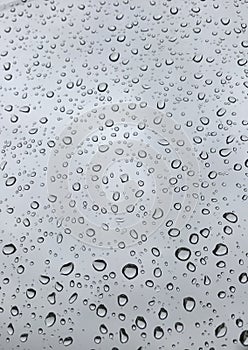 Rain droplets on a window pane