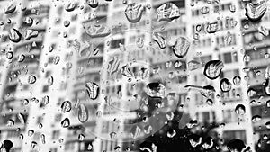 Rain drops abstract background B&W