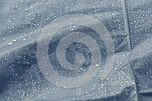 Rain drops on bumpy surface