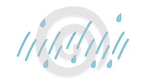 Rain Drops Falling Abstract Weather Element Simple Vector, vector design Generative AI