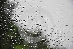 Rain drops on glasswindows