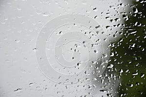 Rain drops on glasswindows