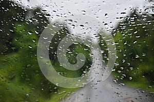 Rain drops on glasswindows