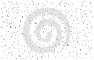 Rain drops isolated on transparent background