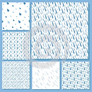 Rain drops seamless pattern background vector water blue nature raindrop abstract illustration