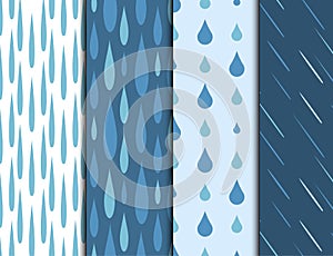 Rain drops seamless pattern background vector water blue nature raindrop abstract illustration