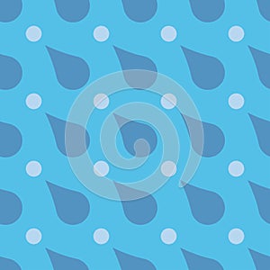 Rain drops seamless pattern background vector water blue nature raindrop abstract illustration