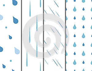 Rain drops seamless pattern background vector water blue nature raindrop abstract illustration