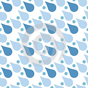 Rain drops seamless pattern background vector water blue nature raindrop abstract illustration