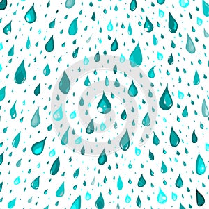 rain drops or steam shower,water falling pattern on white background,cartoon style,nature vector