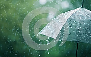 Rain Drops on Umbrella