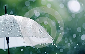 Rain Drops on Umbrella