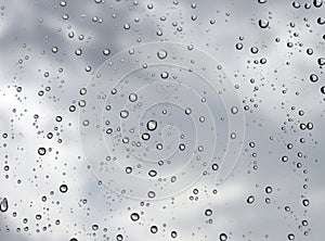 Rain drops on window