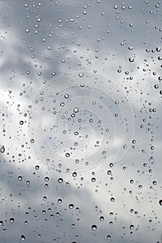 Rain drops on window