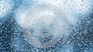 rain drops on a window glass with a blurred background