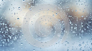 rain drops on a window glass with blurred background