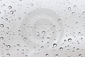 Rain drops on window glass