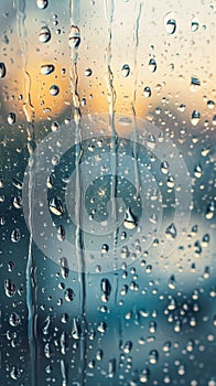 Rain Drops on Window, Natures Artwork in Urban Living