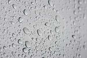 Rain drops on window pane