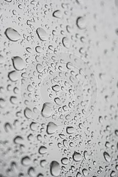 Rain drops on window pane