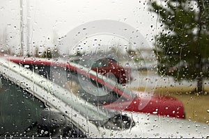 Rain Drops on the Windshield