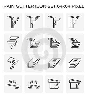 Rain gutter icon