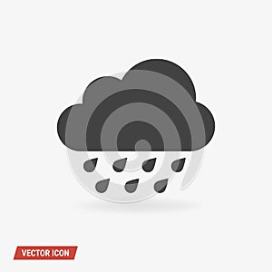 Rain icon vector, vector illustion flat design style.