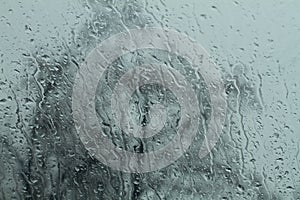 Rain lines on windshield
