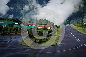 After Rain, Morning View of Tenzingâ€“Hillary Airport Runway, Lu