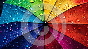 Rain On Rainbow Umbrella 1