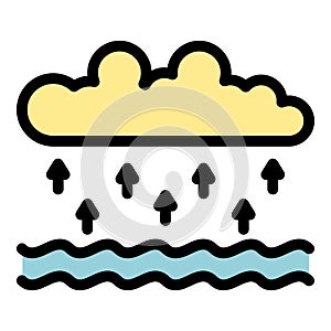 Rain save water icon vector flat