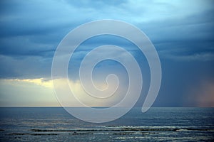 Rain at the seaside in Estonia