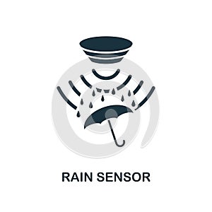 Rain Sensor icon. Monochrome style design from sensors icon collection. UI and UX. Pixel perfect rain sensor icon. For web design,