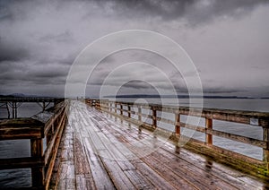Rain on the Sidney pier photo