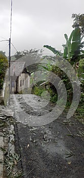 Rain in the smole vilage at the time