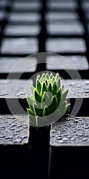 Rain-soaked Cactus: A Stunning Tabletop Photography With Sustainable Design