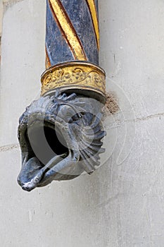 Rain spout at the castle in in Blois