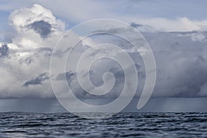 Rain Squalls Over Ocean