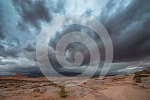 Rain Storm over the Desert Utah Landscape