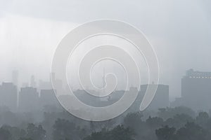 Rain storm over Toronto