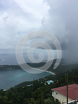 The rain storm in St. Thomas