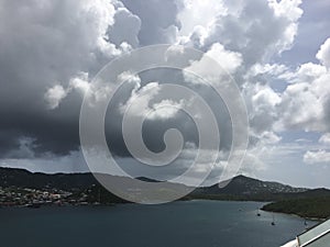 The rain storm in St. Thomas