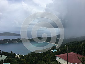 The rain storm in St. Thomas