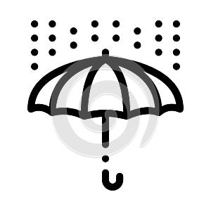 Rain umbrella icon vector outline illustration