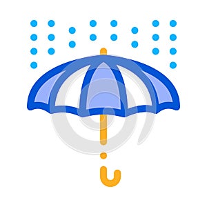 Rain umbrella icon vector outline illustration